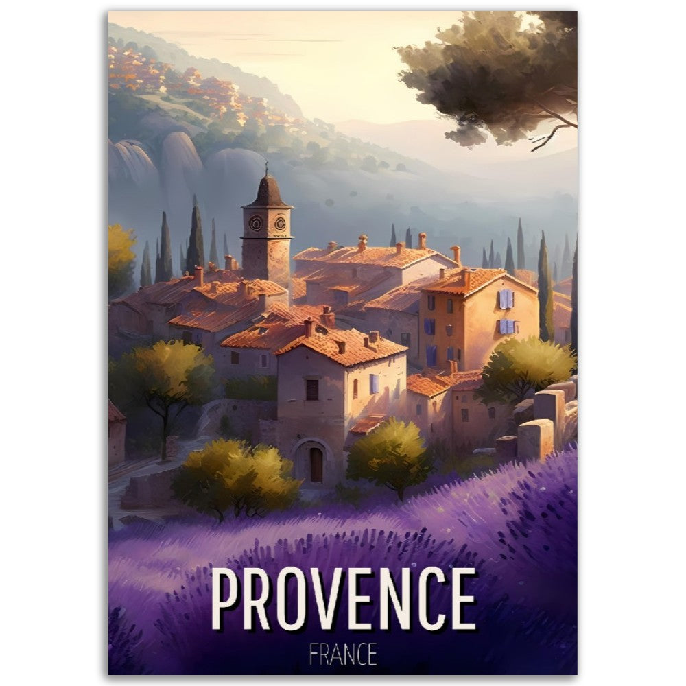 Affiche Provence - La Lavande - France - Poster - Illustration