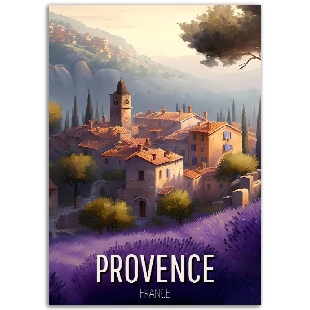 Affiche Provence - La Lavande - France - Poster - Illustration