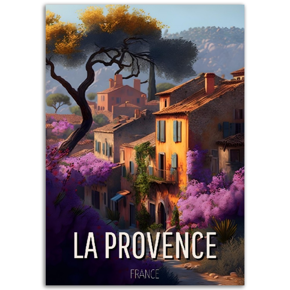 Affiche Provence - La Lavande - France - Poster - Illustration - Série "La Provence"