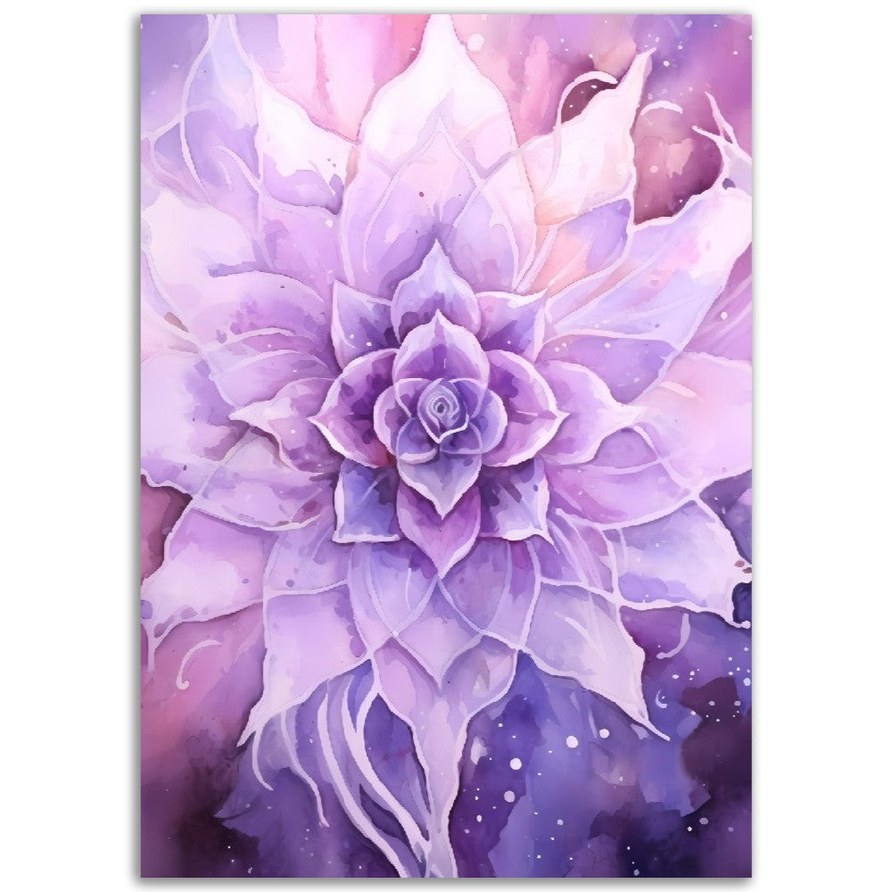 Purple Crown Chakra Poster | Spiritual Manifestation Chakras Mantras | Kundalini Yoga Wall Art | Chakra Collection 7/7