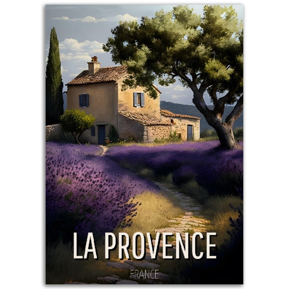 Affiche Provence - La Lavande - France - Poster - Illustration - Série "La Provence"