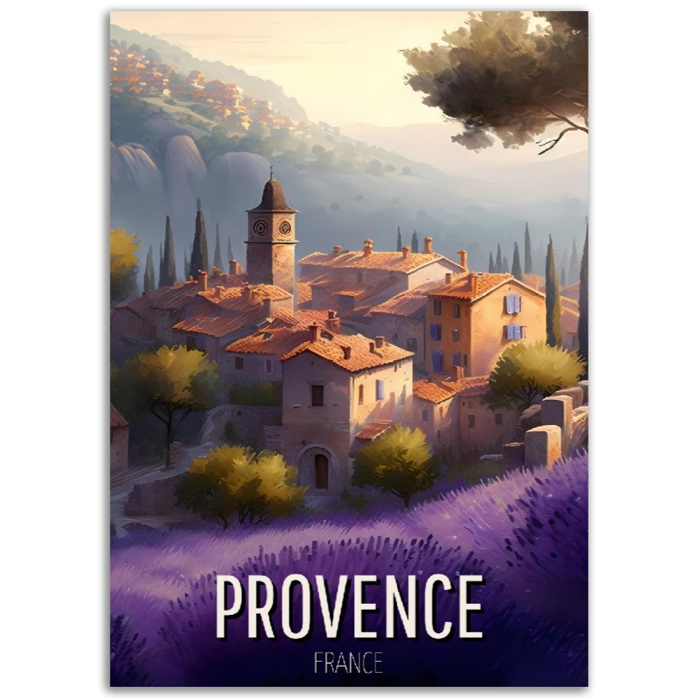 Affiche Provence - La Lavande - France - Poster - Illustration