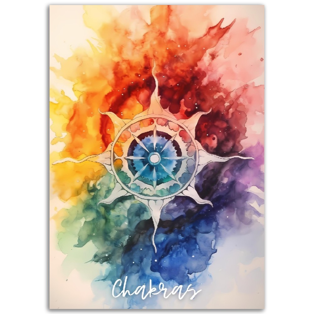 7 Chakras Poster | Spiritual Manifestation Chakras Mantras | Kundalini Yoga Wall Art | Chakra Collection