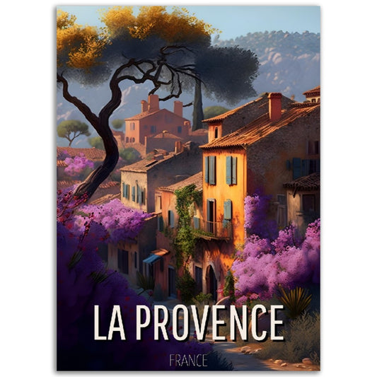 Affiche Provence - La Lavande - France - Poster - Illustration - Série "La Provence"