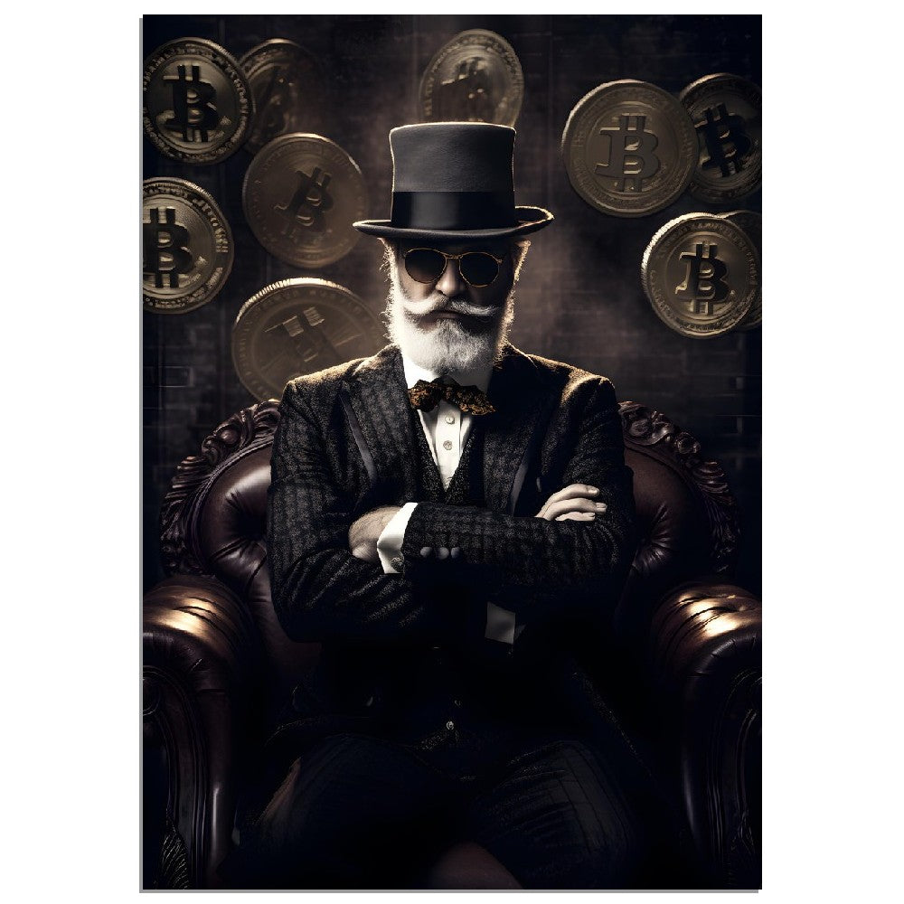 Bitcoin Mafia Boss Poster | Crypto | Wall Art | Bitcoin Collection