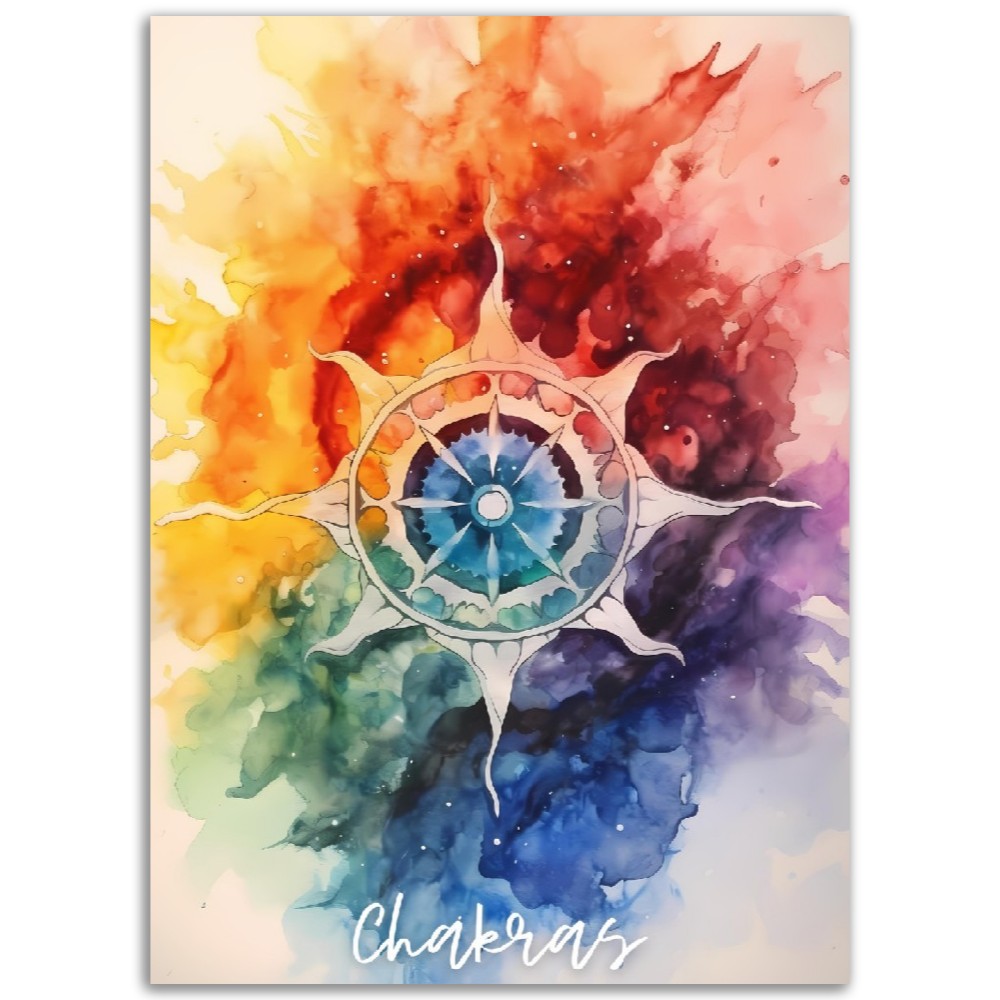 7 Chakras Poster | Spiritual Manifestation Chakras Mantras | Kundalini Yoga Wall Art | Chakra Collection