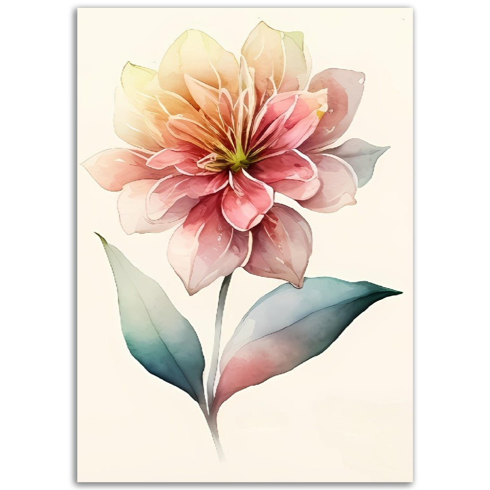 Illustration de Fleurs vintage -  Plante ancienne - Botanic - Toute en couleurs  - Poster - Affiche