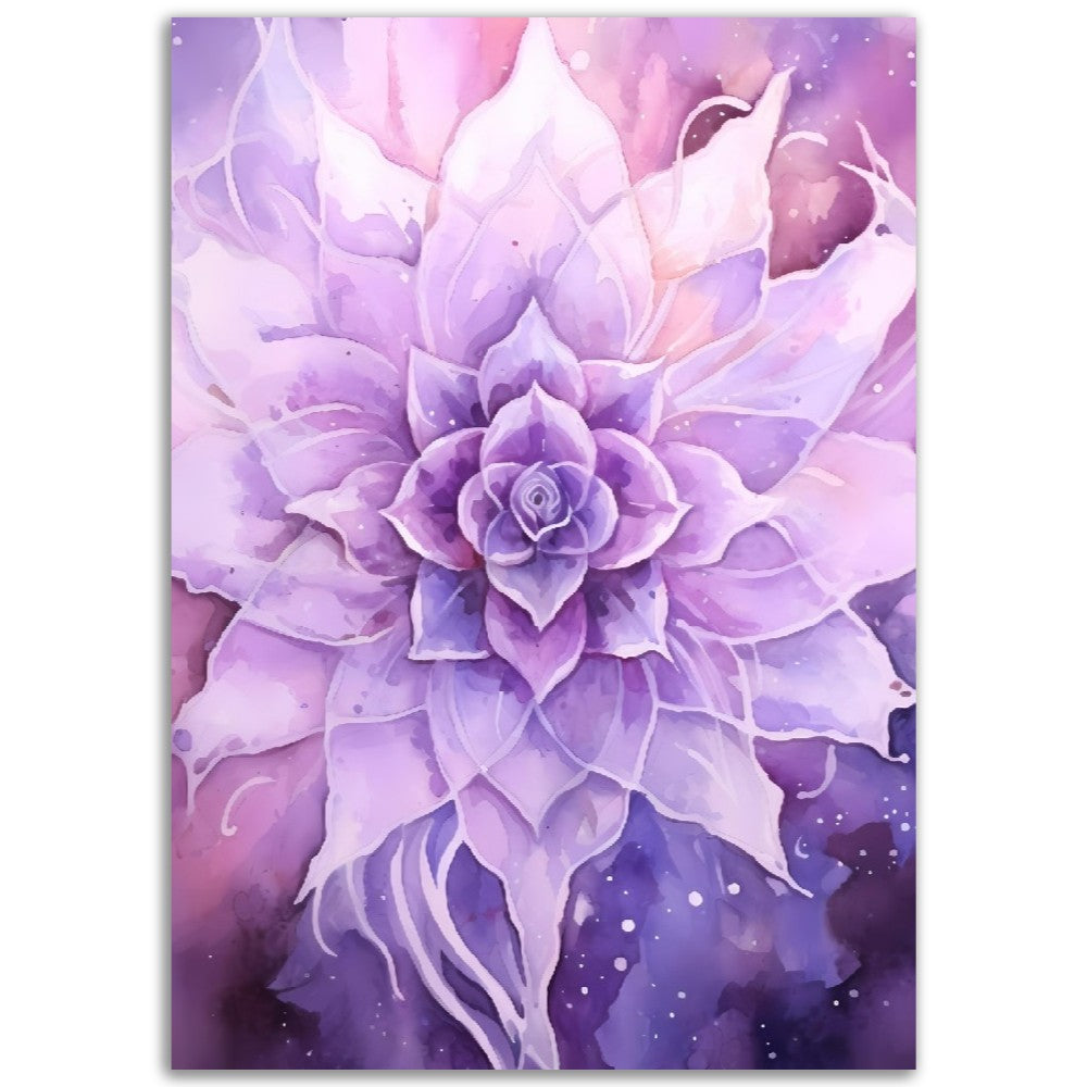 Purple Crown Chakra Poster | Spiritual Manifestation Chakras Mantras | Kundalini Yoga Wall Art | Chakra Collection 7/7