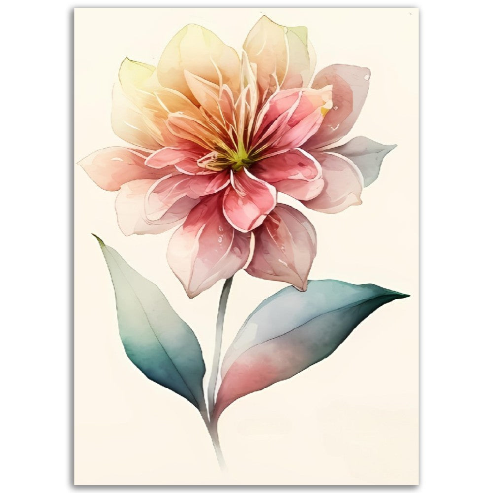 Illustration de Fleurs vintage -  Plante ancienne - Botanic - Toute en couleurs  - Poster - Affiche