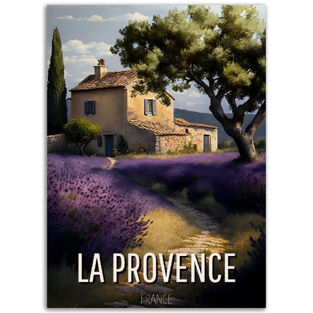 Affiche Provence - La Lavande - France - Poster - Illustration - Série "La Provence"