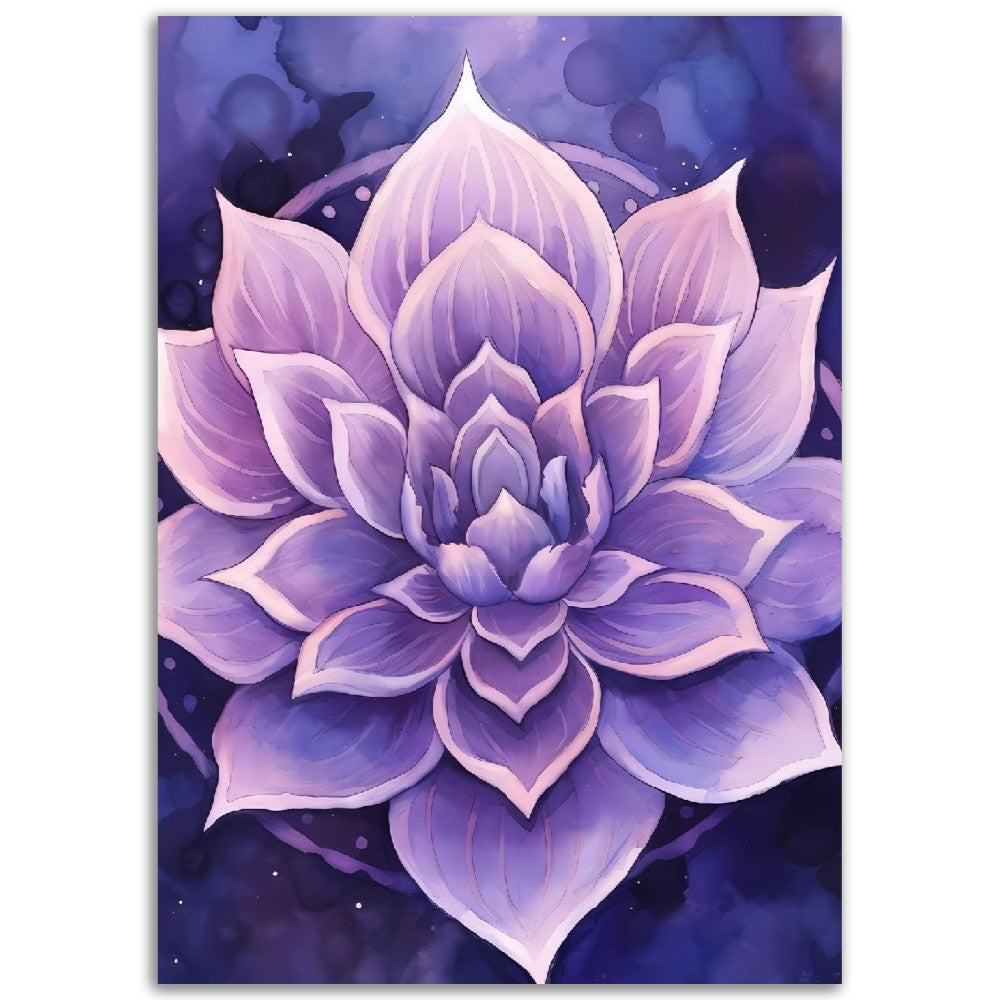 Purple Third Eye Chakra Poster | Spiritual Manifestation Chakras Mantras | Kundalini Yoga Wall Art | Chakra Collection 6/7