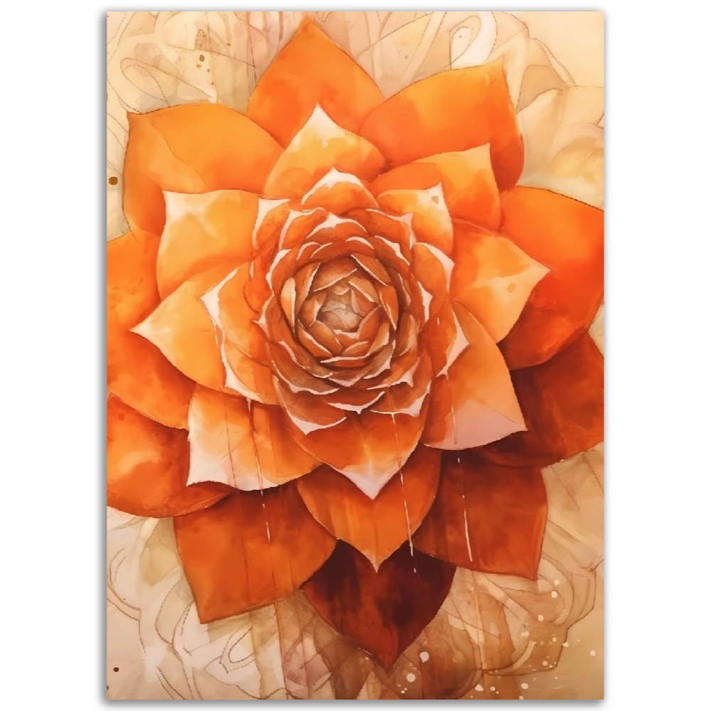 Orange Sacral Chakra Poster | Spiritual Manifestation Chakras Mantras | Kundalini Yoga Wall Art | Chakra Collection 2/7