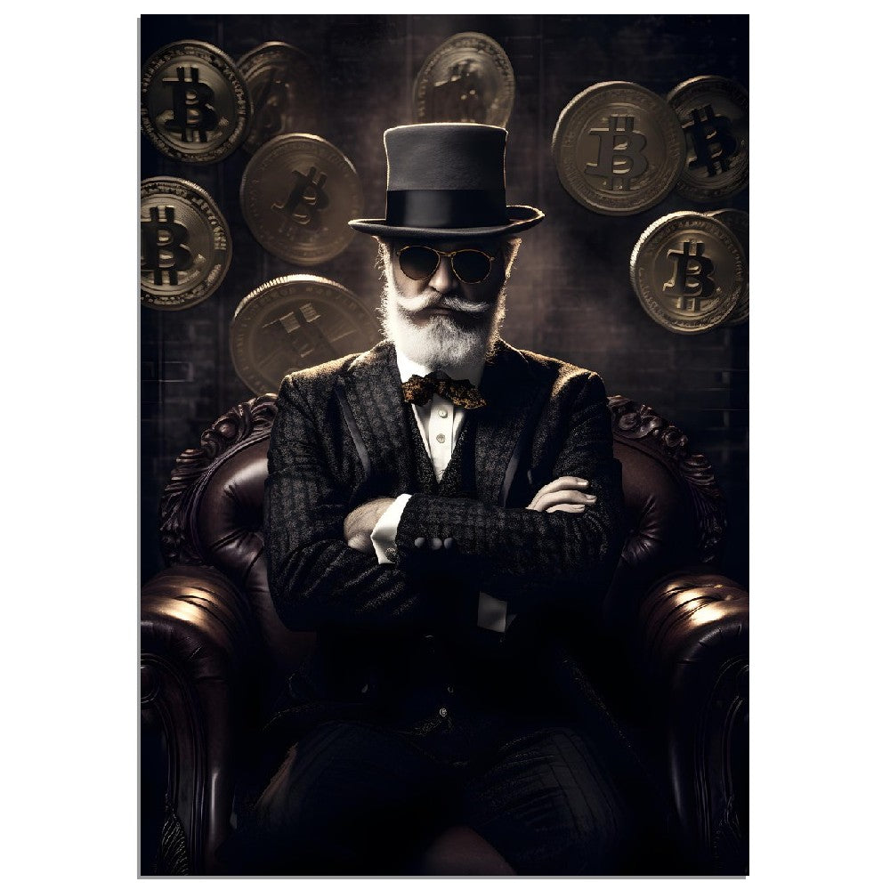 Bitcoin Mafia Boss Poster | Crypto | Wall Art | Bitcoin Collection