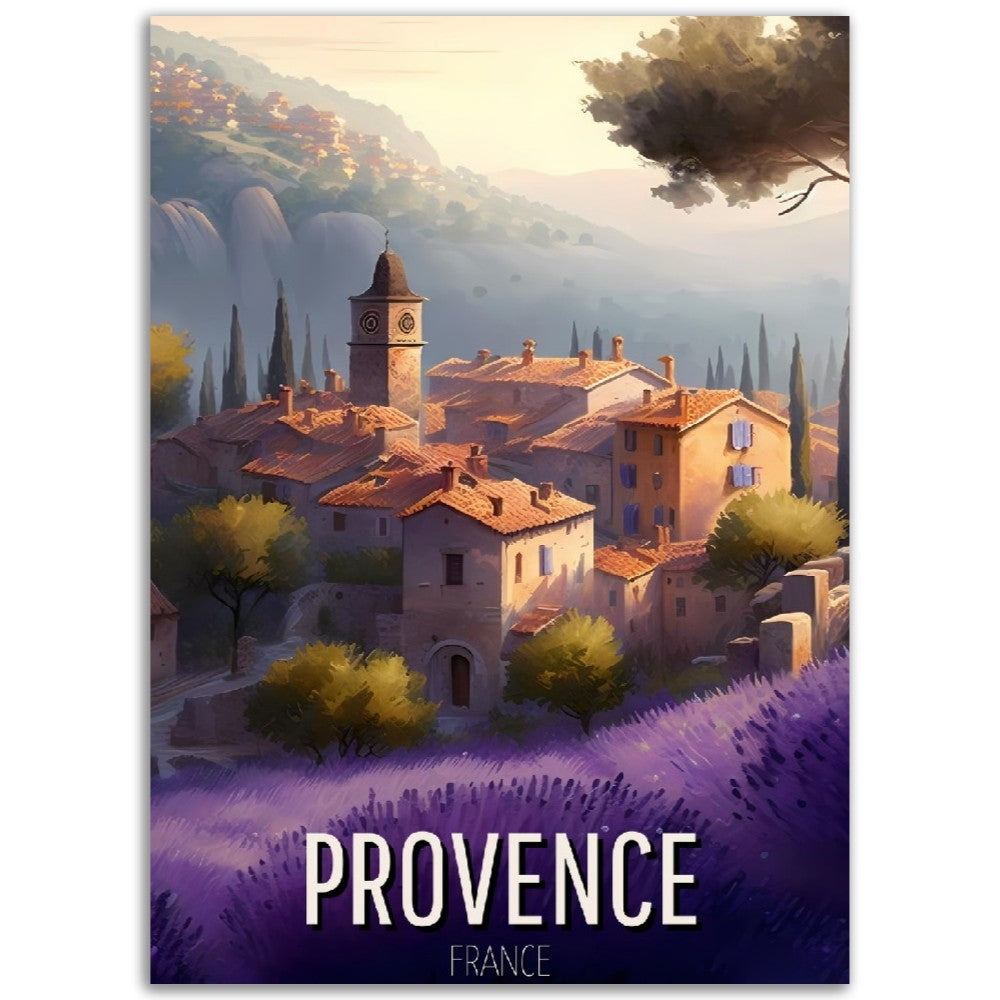 Affiche Provence - La Lavande - France - Poster - Illustration