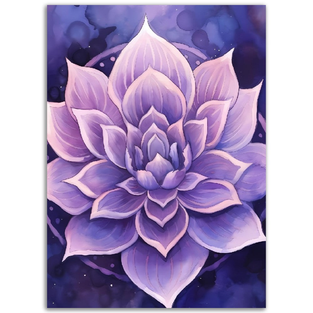 Purple Third Eye Chakra Poster | Spiritual Manifestation Chakras Mantras | Kundalini Yoga Wall Art | Chakra Collection 6/7